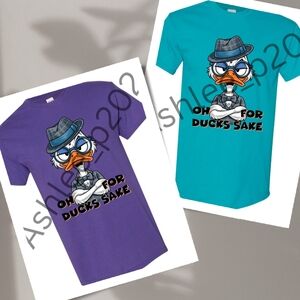 Oh For Ducks Sake Funny/Humorous Short Sleeve Graphic Tee Shirt